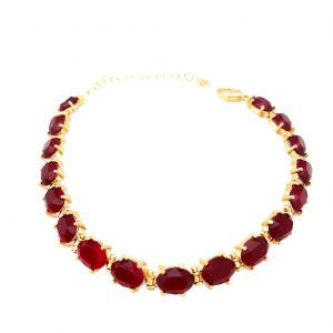 Pulseira Folheada Ouro 18K com cristal