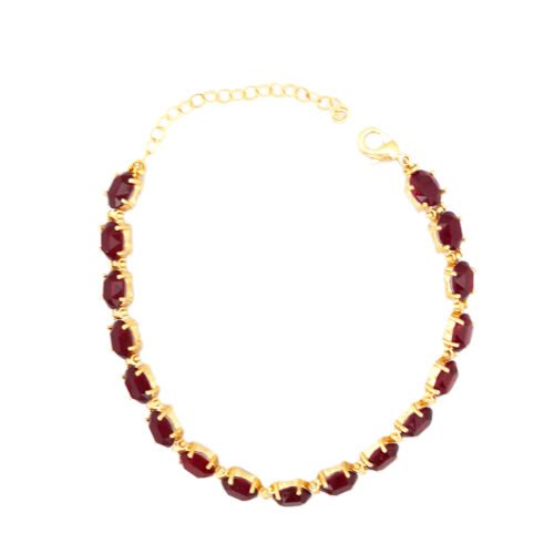 Pulseira Folheada Ouro 18K com cristal