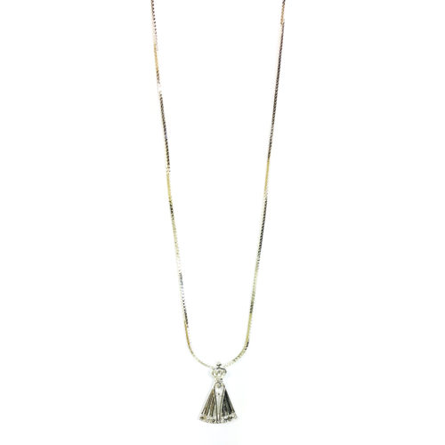 Colar folheado Prata Nossa Senhora com Zircônias