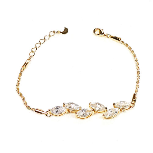 Pulseira Folheada Ouro 18K e detalhes em Zircônias