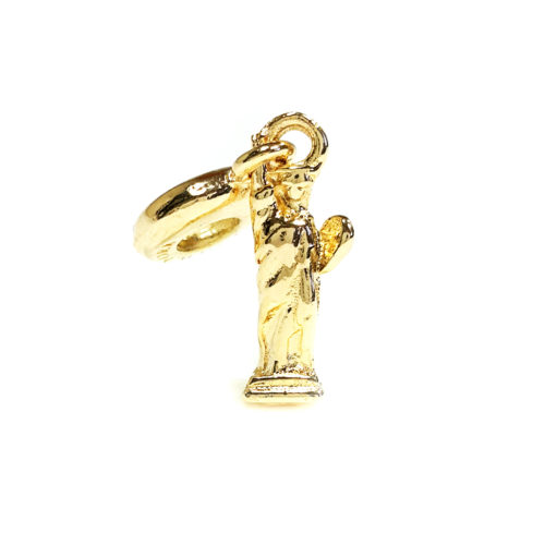 Berloque Folheado Ouro 18k Estátua da Liberdade