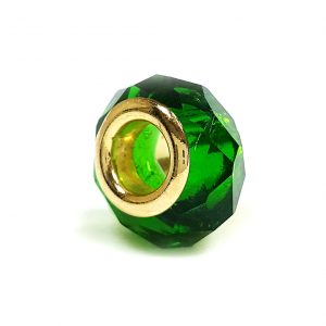Berloque Folheado Ouro 18k Separador Verde