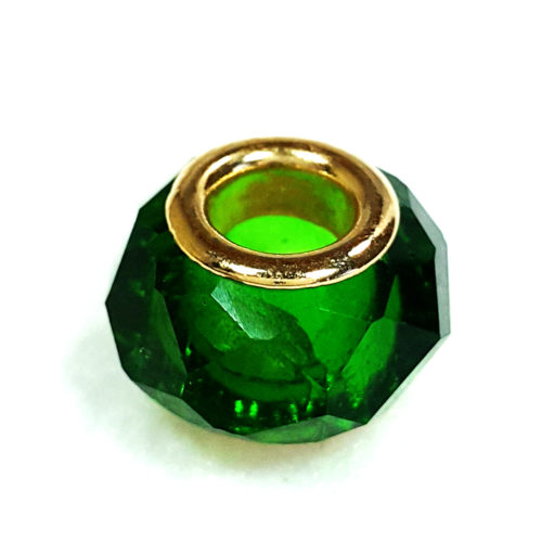 Berloque Folheado Ouro 18k Separador Verde