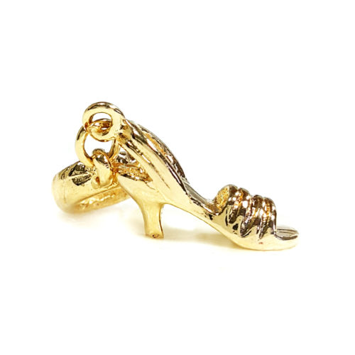 Berloque Folheado Ouro 18k Sandália de salto