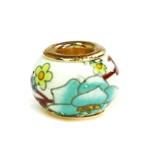 Berloque Folheado Ouro 18k Separador Flores