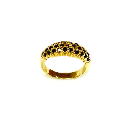 Anel folheado ouro 18K para falange com Zircônia