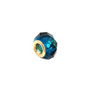 Berloque Folheado Ouro 18k Separador Azul Relevo