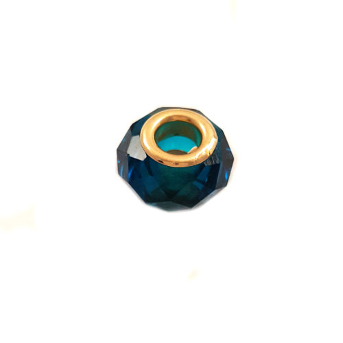 Berloque Folheado Ouro 18k Separador Azul Relevo