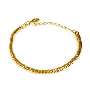 Pulseira Folheada Ouro 18K para Berloques Pandora Inspired