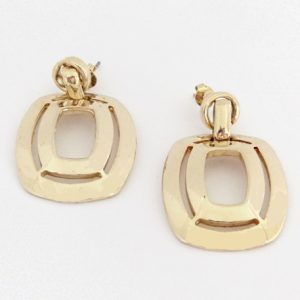 Brinco Geométrico Dourado Bijuteria